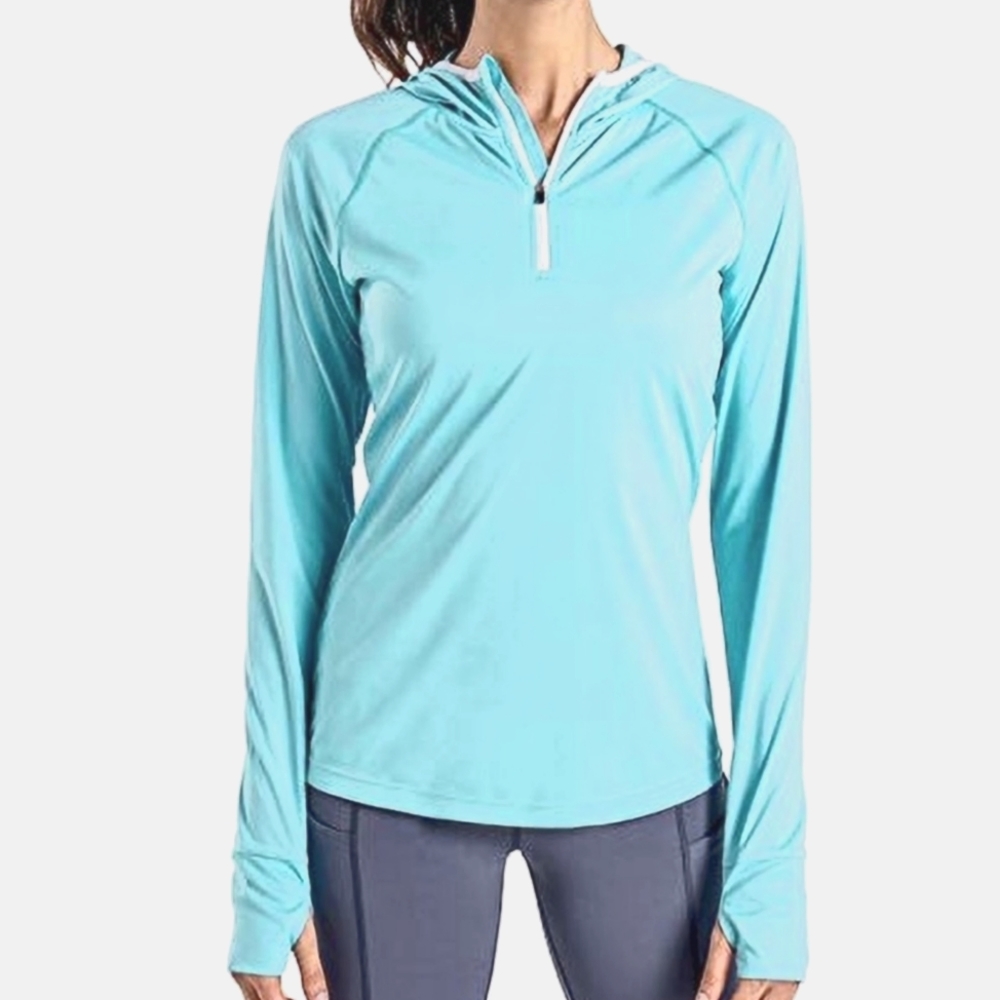 FIRSTWAY Hoodie 1/4 zip thumb holes